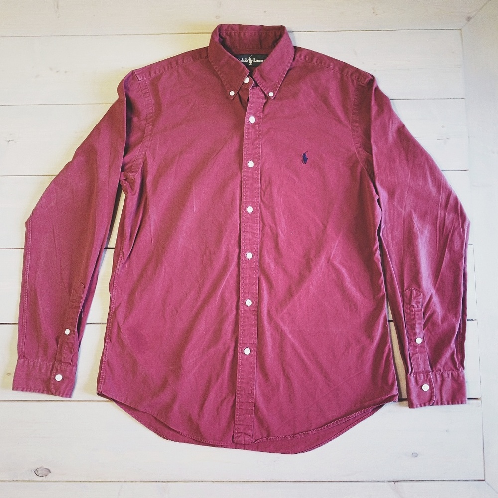 Long Sleeved Polo Button Down Shirt